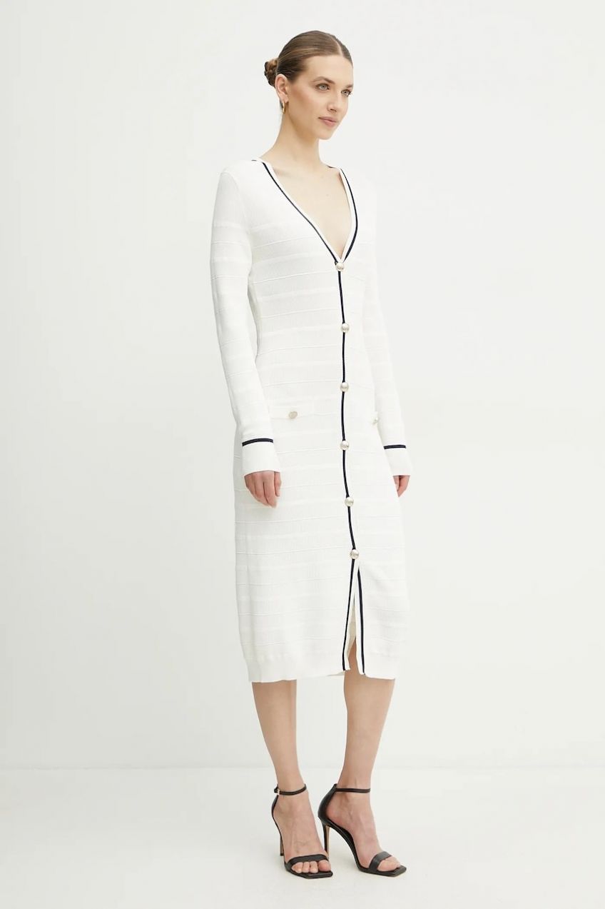Šaty Marciano Guess ADA béžová farba, mini, priliehavé, 5RGR05 5640Z