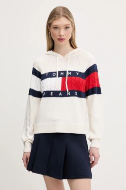 Sveter Tommy Jeans béžová farba, DW0DW20250