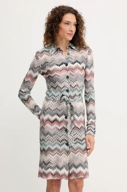 Šaty Missoni ružová farba, midi, rovný strih