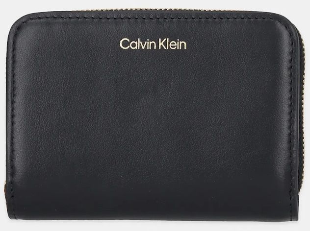 Kožená peňaženka Calvin Klein čierna farba, LV04F1075G
