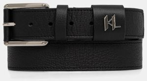 Kožený opasok Karl Lagerfeld čierna farba, 554451.815300