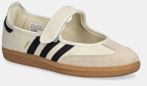 Kožené balerínky adidas Originals Samba Jane W béžová farba, JR7338