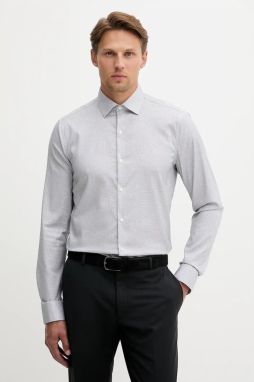 Košeľa Calvin Klein modrá farba, slim, s talianskym golierom, LV019EU057