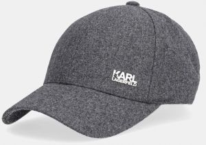 Čiapka s vlnenou podšívkou Karl Lagerfeld šedá farba, 554129.805622