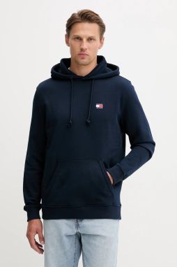 Bavlnená mikina Tommy Jeans tmavomodrá farba, DM0DM20258
