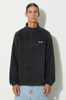 Fleecová mikina Columbia Steens Mountain Half Zip čierna farba, jednofarebná, 1620191