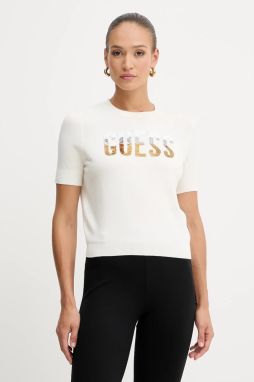 Tričko Guess LAYLA dámske, béžová farba, W5YR25 Z2NQ2