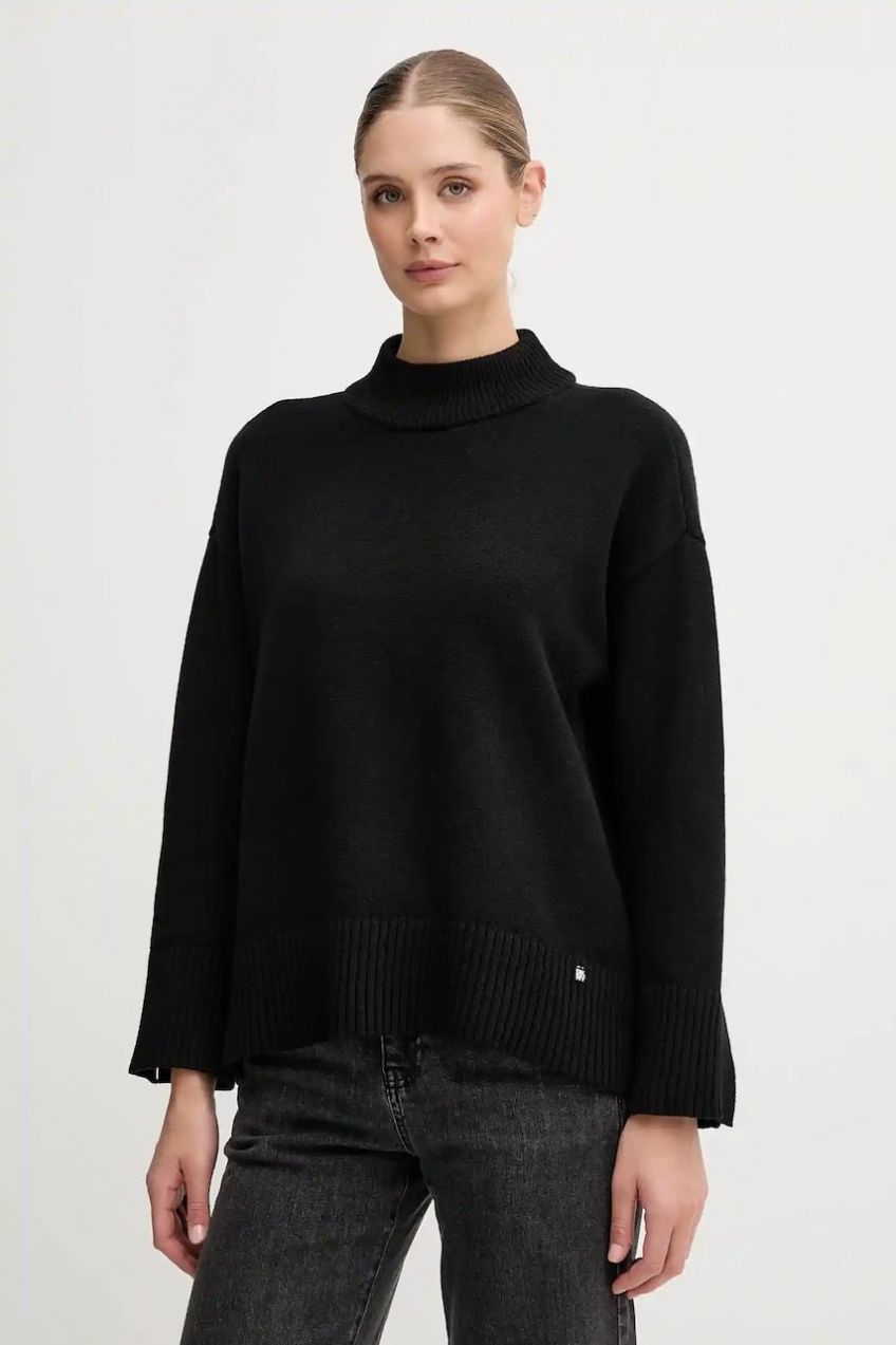 Sveter Dkny čierna farba, ľahký, DJ5R0889