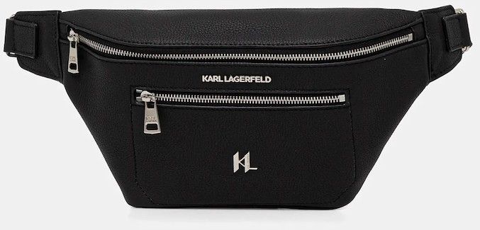 Kožená ľadvinka Karl Lagerfeld čierna farba, 554451.815911