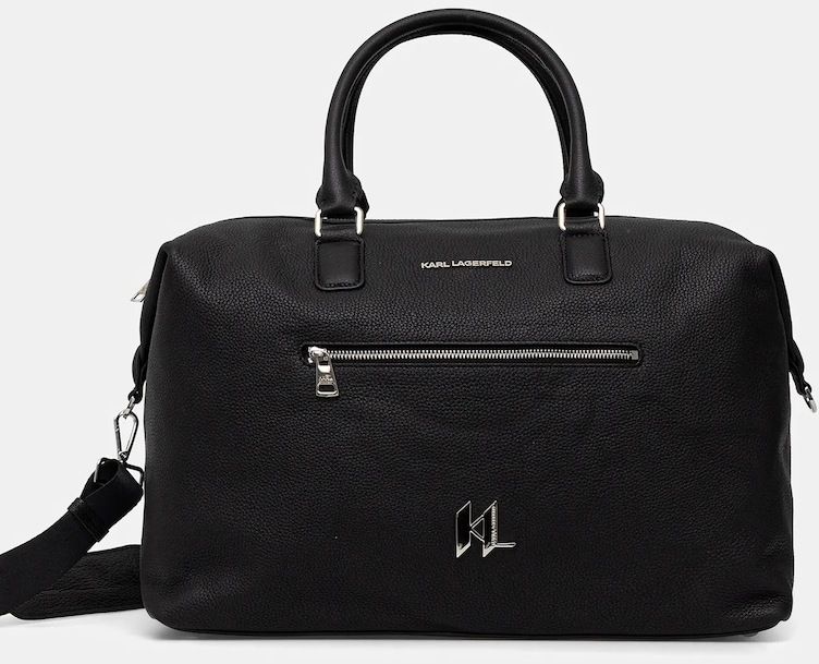 Kožená taška Karl Lagerfeld čierna farba, 554451.815900