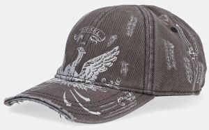 Bavlnená šiltovka Diesel C-FENIX šedá farba, A19460.0GIBD