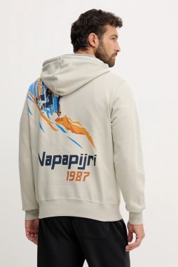 Mikina Napapijri B-Fiemme šedá farba, s kapucňou, s nášivkou, NP0A88SAH641