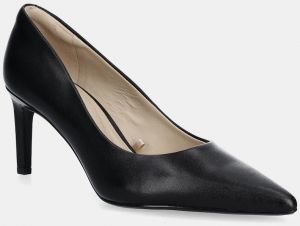 Kožené lodičky Calvin Klein ESS STILETTO 70 čierna farba, HW0HW02607