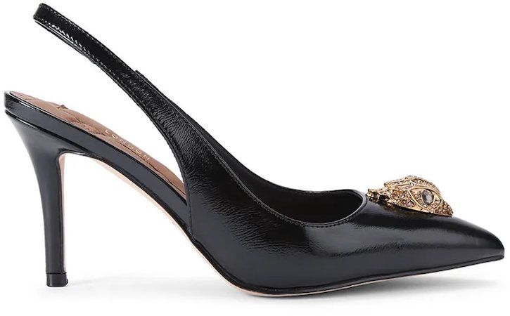Kožené lodičky Kurt Geiger London Belgravia High Sling čierna farba, 3422800309