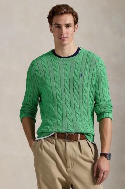 Bavlnený sveter Polo Ralph Lauren béžová farba, 710775885
