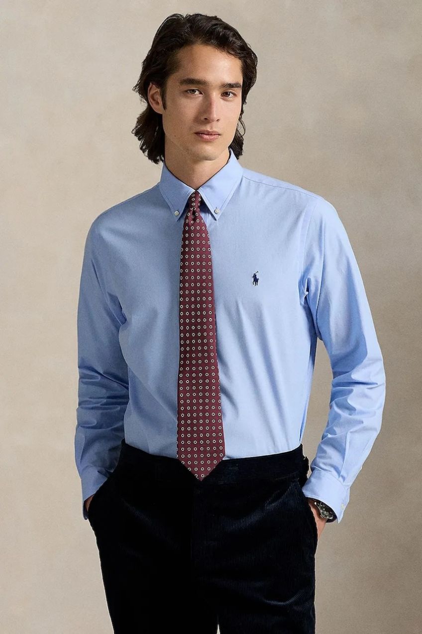 Košeľa Polo Ralph Lauren ružová farba, regular, s golierom button-down, 710929349