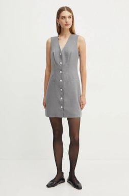 Šaty Guess DORIS šedá farba, mini, priliehavé, W4BK11 WGIF2