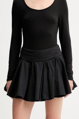 Bavlnená sukňa AllSaints TULIP čierna farba, mini, áčkový strih, W016RD
