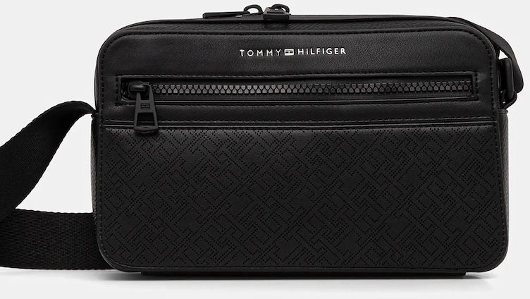Malá taška Tommy Hilfiger čierna farba, AM0AM13837