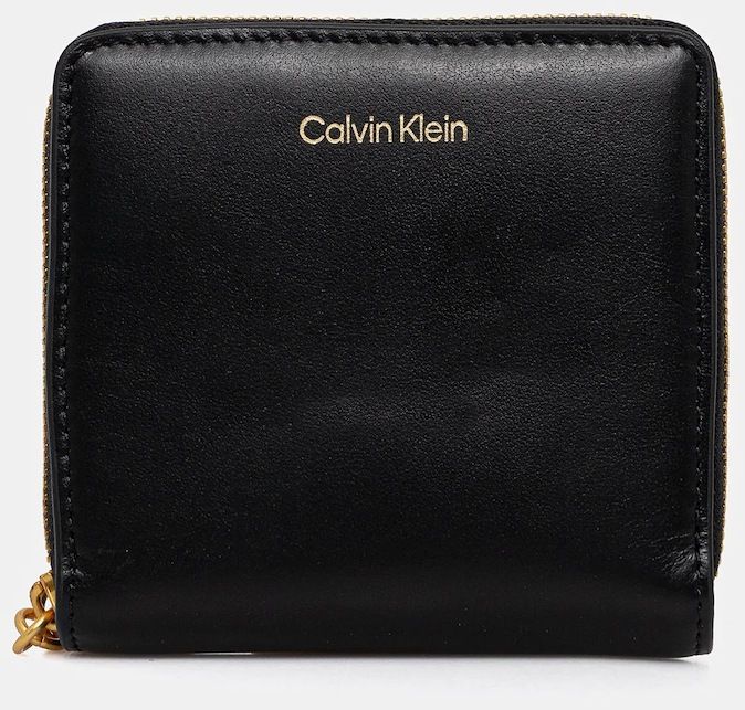 Peňaženka Calvin Klein dámska, čierna farba, LV04F1044G