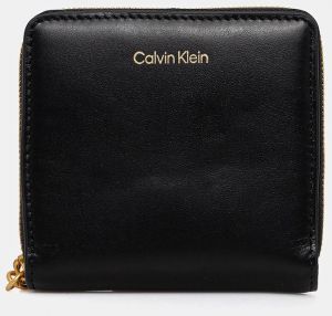 Peňaženka Calvin Klein dámska, čierna farba, LV04F1044G