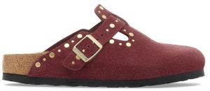 Semišové šľapky Birkenstock Boston Rivet červená farba, 1030379