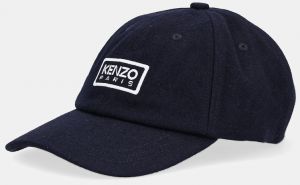 Vlnený šilt Kenzo tmavomodrá farba, FF68AC801F43