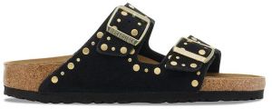 Semišové šľapky Birkenstock Arizona Rivet čierna farba, 1030348