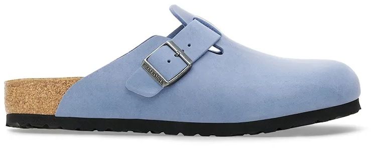Semišové šľapky Birkenstock Boston modrá farba, 1028239