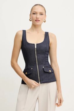 Blúzka Marciano Guess tmavomodrá farba, jednofarebná, 5YPH35 7457A