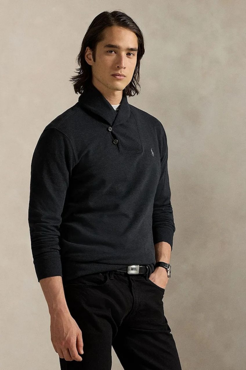 Sveter Polo Ralph Lauren čierna farba, 710877989