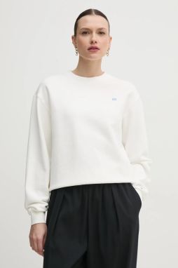 Bavlnená mikina Tommy Hilfiger dámska, biela farba, jednofarebná, WW0WW45980
