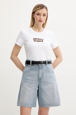 Bavlnené tričko Levi's LSE THE PERFECT TEE dámske, tmavomodrá farba, A2086