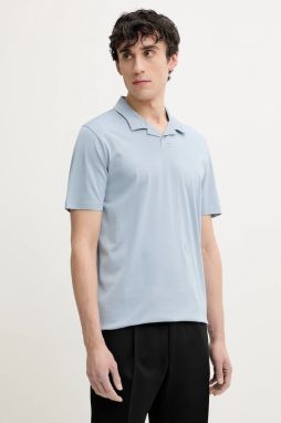 Bavlnené polo tričko HUGO pánske, jednofarebné, 50542961