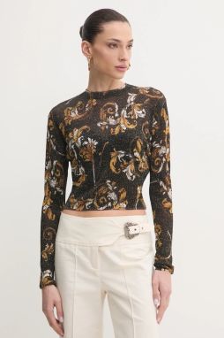 Sveter Versace Jeans Couture dámsky, čierna farba, tenký, 78HAFM21 CMN45