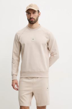 Mikina BOSS Green pánska, béžová farba, jednofarebná, 50537214
