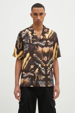 Košeľa Paul Smith pánska, hnedá farba, regular, M1R-905U-P02576