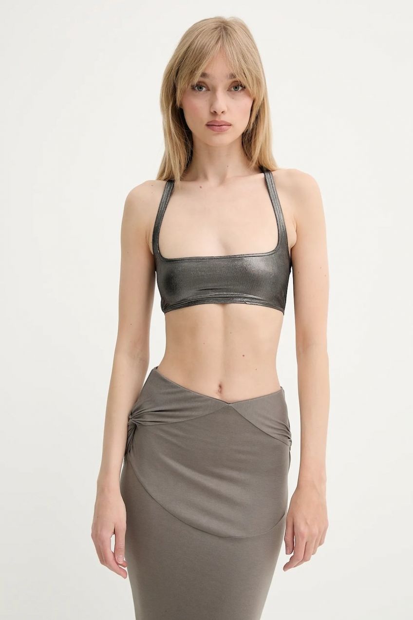 Top Rick Owens Lilies šedá farba, LI01E4100GVIL