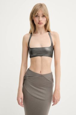Top Rick Owens Lilies šedá farba, LI01E4100GVIL