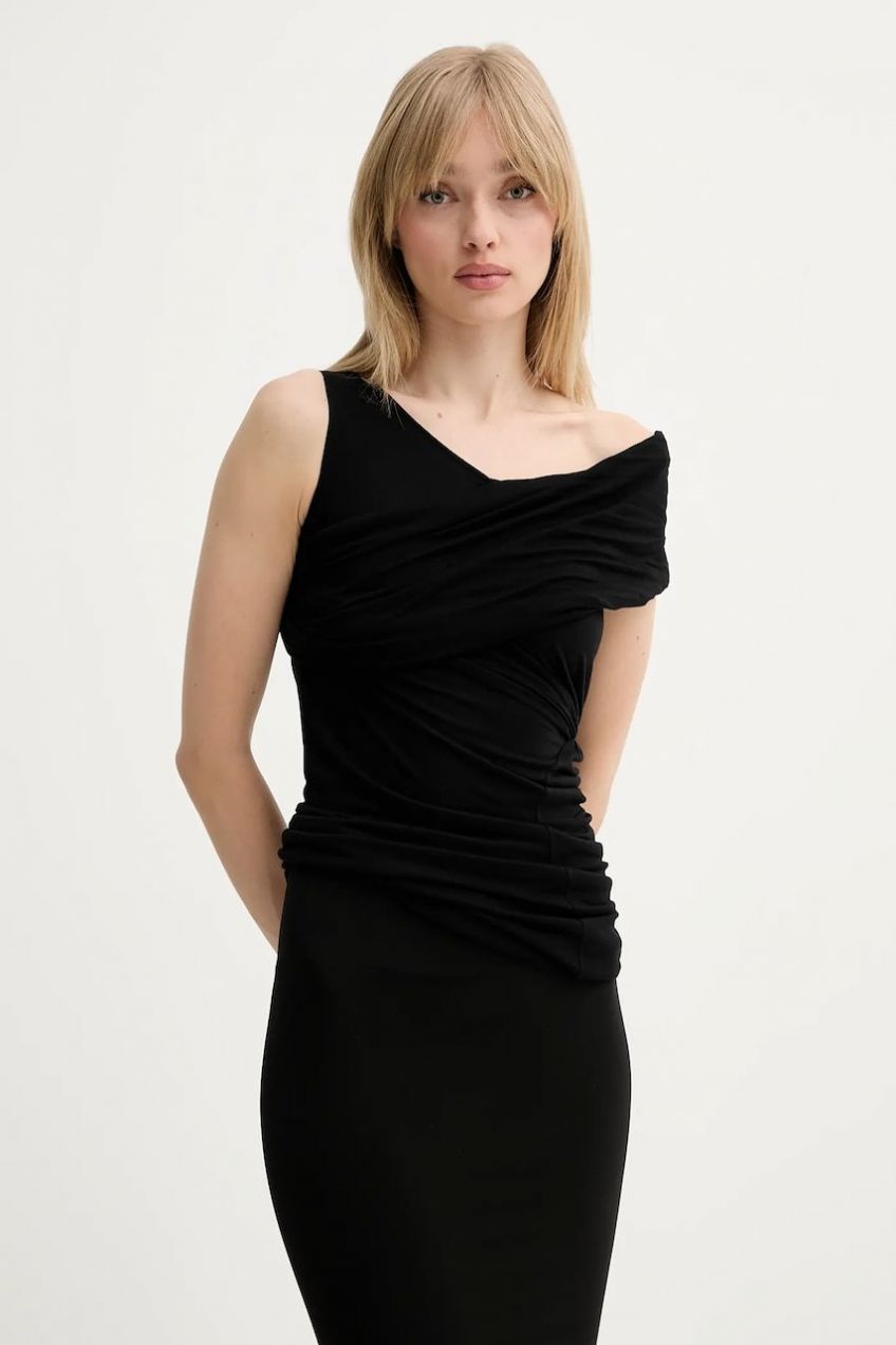 Top Rick Owens Lilies čierna farba, jednofarebná, LI01E4108RV