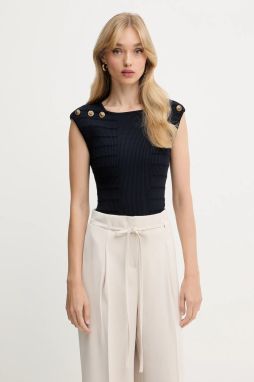Top Guess EVANGELINE tmavomodrá farba, jednofarebný, W5YR12 Z0130