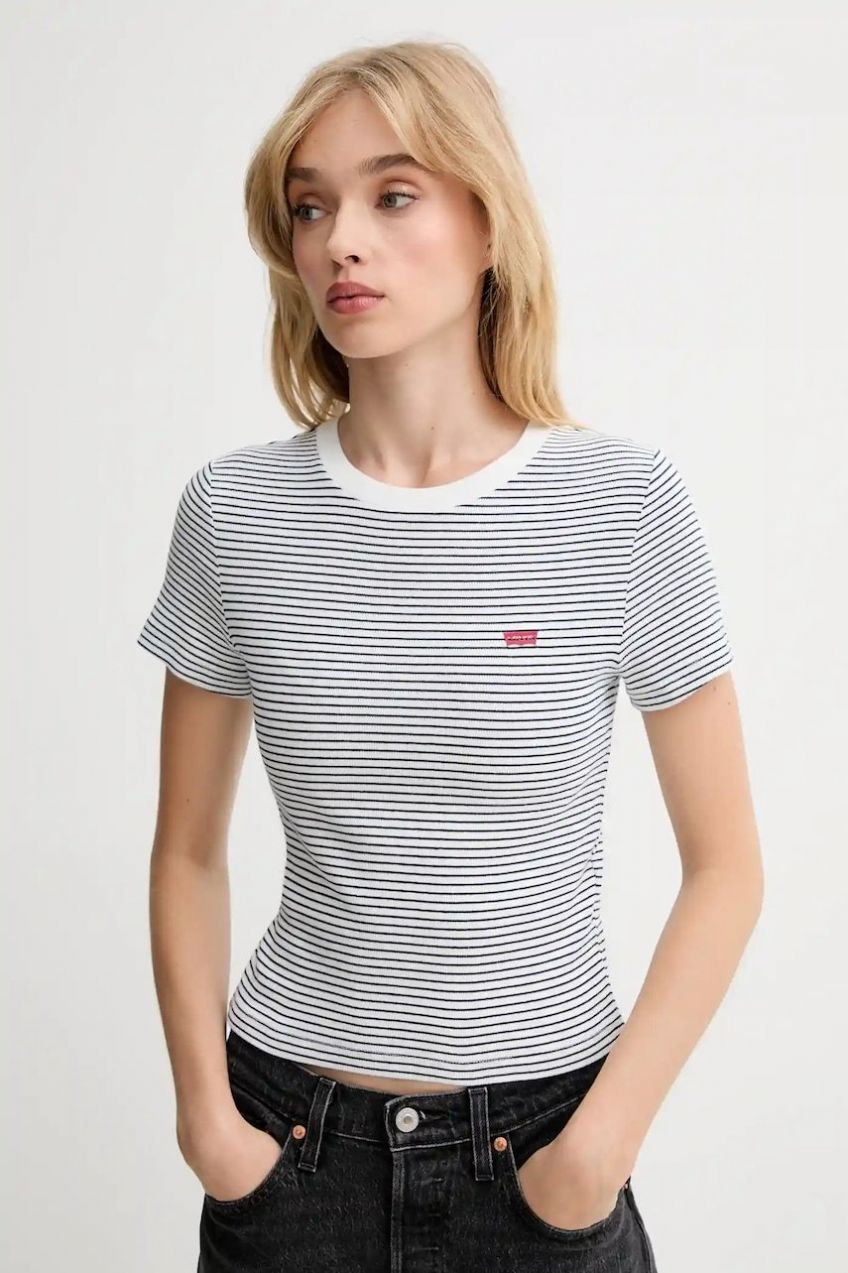 Tričko Levi's dámske, biela farba, A7419