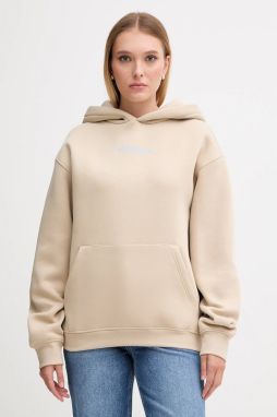 Mikina Alpha Industries béžová farba, s kapucňou, s potlačou, 156042.627