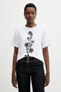 Bavlnené tričko Blugirl Blumarine dámske, biela farba, RF5204.J7720
