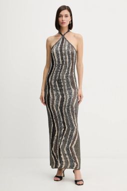 Šaty Missoni hnedá farba, maxi, priliehavé, DS25WG0K.BK01C8