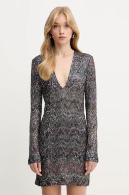 Šaty Missoni strieborná farba, mini, priliehavé, DS25WG1N.BC005G