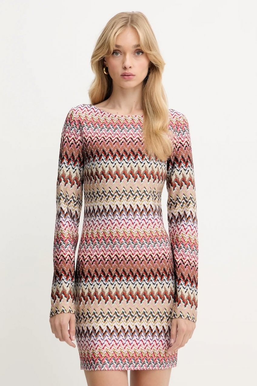 Šaty Missoni viac farieb, mini, priliehavé, DS25WG0J.BR012L