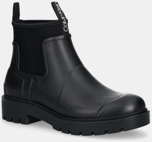 Topánky chelsea Calvin Klein COMBAT RAIN BOOT čierna farba, YM0YM01376