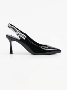 Kožené lodičky Karl Lagerfeld SIENNA čierna farba, KL32708A