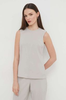 Blúzka Calvin Klein dámska,šedá farba,jednofarebná,K20K206652